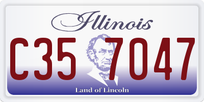 IL license plate C357047