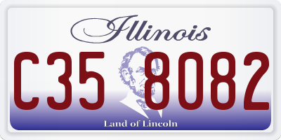 IL license plate C358082
