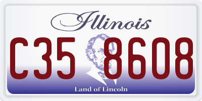 IL license plate C358608