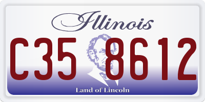 IL license plate C358612