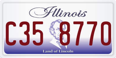 IL license plate C358770