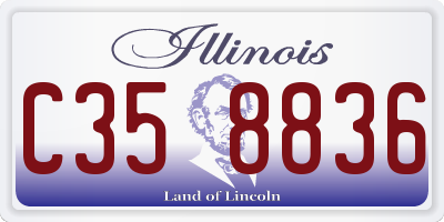 IL license plate C358836
