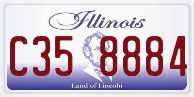 IL license plate C358884
