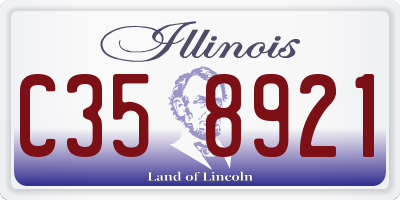 IL license plate C358921