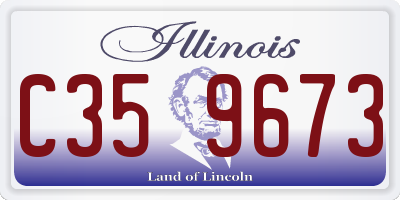 IL license plate C359673