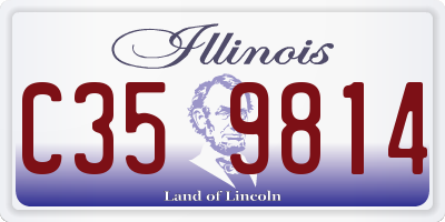 IL license plate C359814