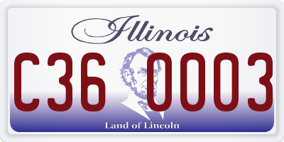 IL license plate C360003