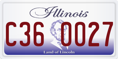 IL license plate C360027