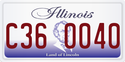 IL license plate C360040