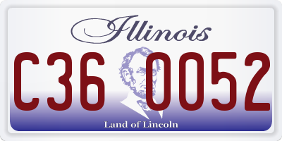IL license plate C360052
