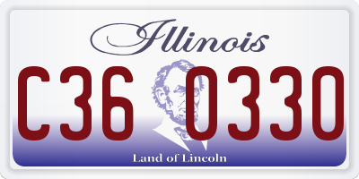 IL license plate C360330