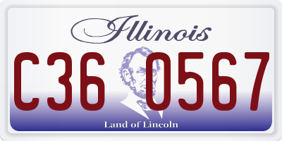 IL license plate C360567