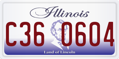 IL license plate C360604