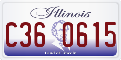 IL license plate C360615