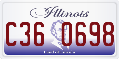 IL license plate C360698