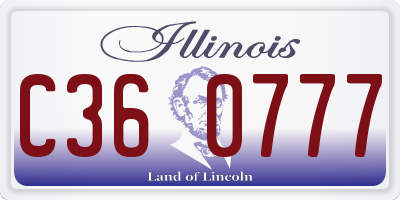 IL license plate C360777