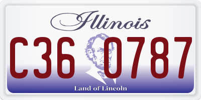 IL license plate C360787