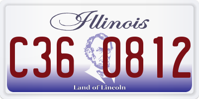 IL license plate C360812