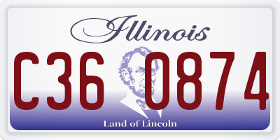 IL license plate C360874