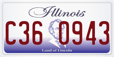 IL license plate C360943
