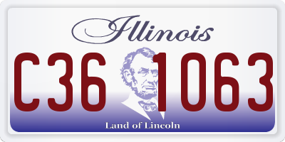 IL license plate C361063
