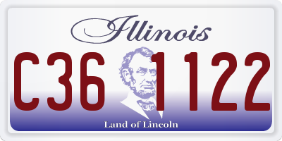 IL license plate C361122