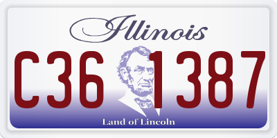 IL license plate C361387
