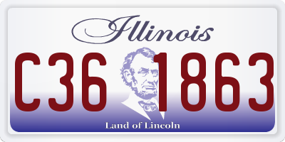 IL license plate C361863