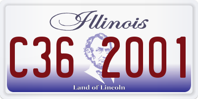 IL license plate C362001