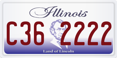 IL license plate C362222