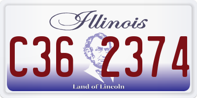 IL license plate C362374