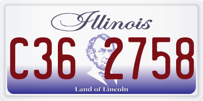 IL license plate C362758