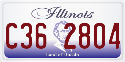 IL license plate C362804