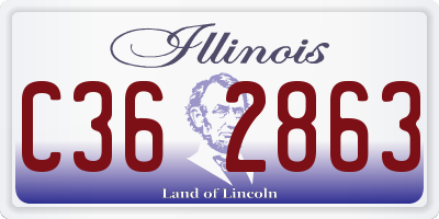 IL license plate C362863
