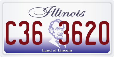 IL license plate C363620