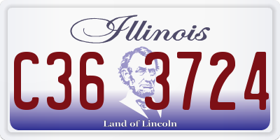 IL license plate C363724