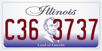 IL license plate C363737