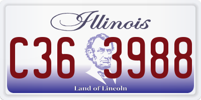 IL license plate C363988