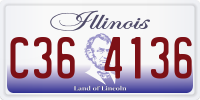 IL license plate C364136