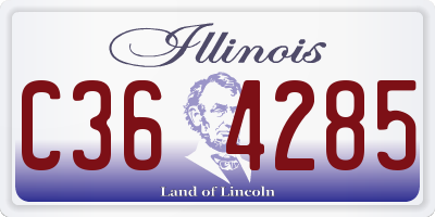 IL license plate C364285
