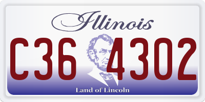 IL license plate C364302