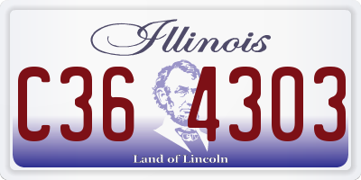 IL license plate C364303