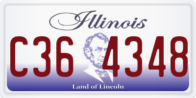 IL license plate C364348