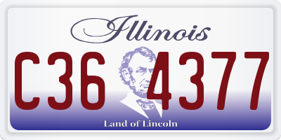 IL license plate C364377