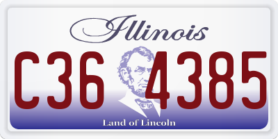 IL license plate C364385
