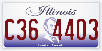 IL license plate C364403