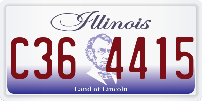 IL license plate C364415