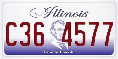 IL license plate C364577