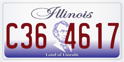 IL license plate C364617