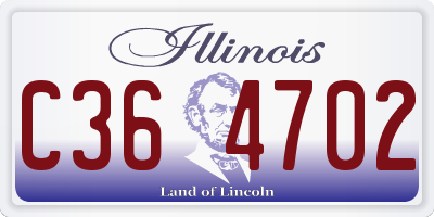 IL license plate C364702